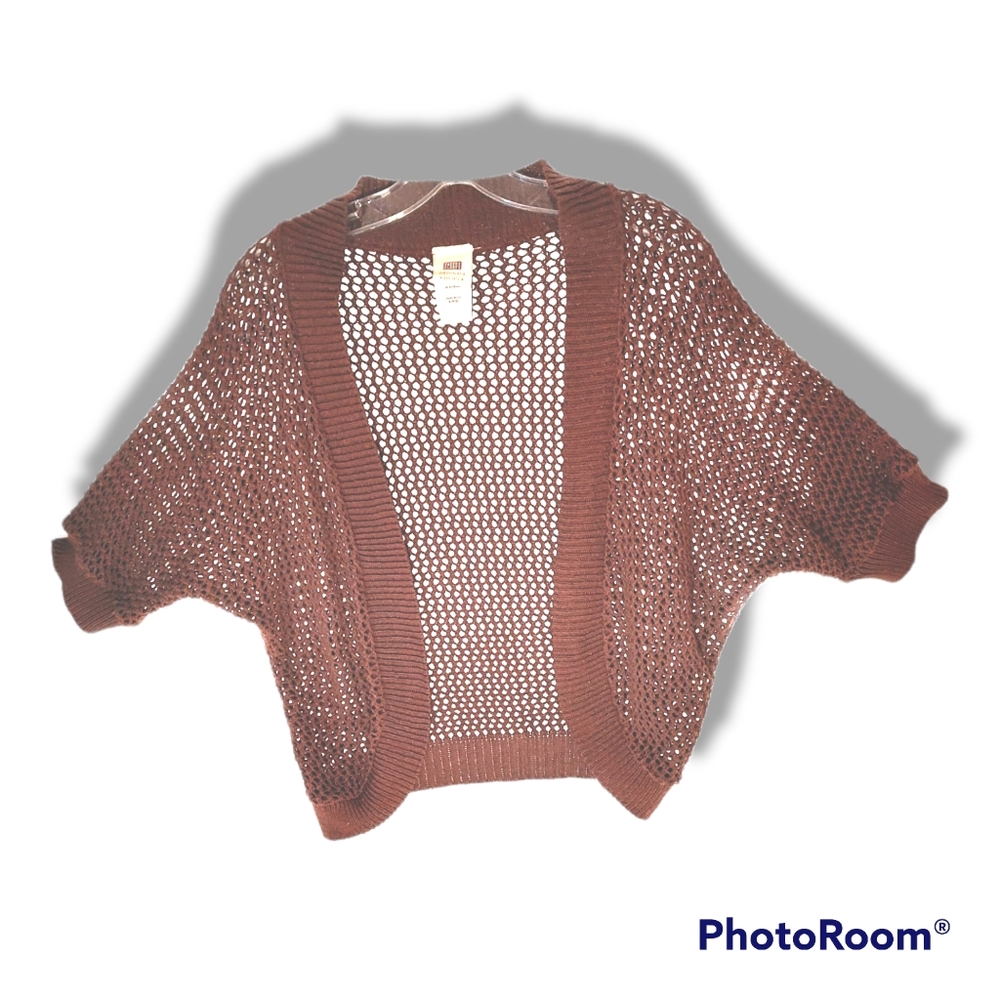 COPY - Brown Cable Knit Crop overpiece/ Cover-up